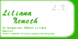 liliana nemeth business card