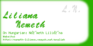 liliana nemeth business card